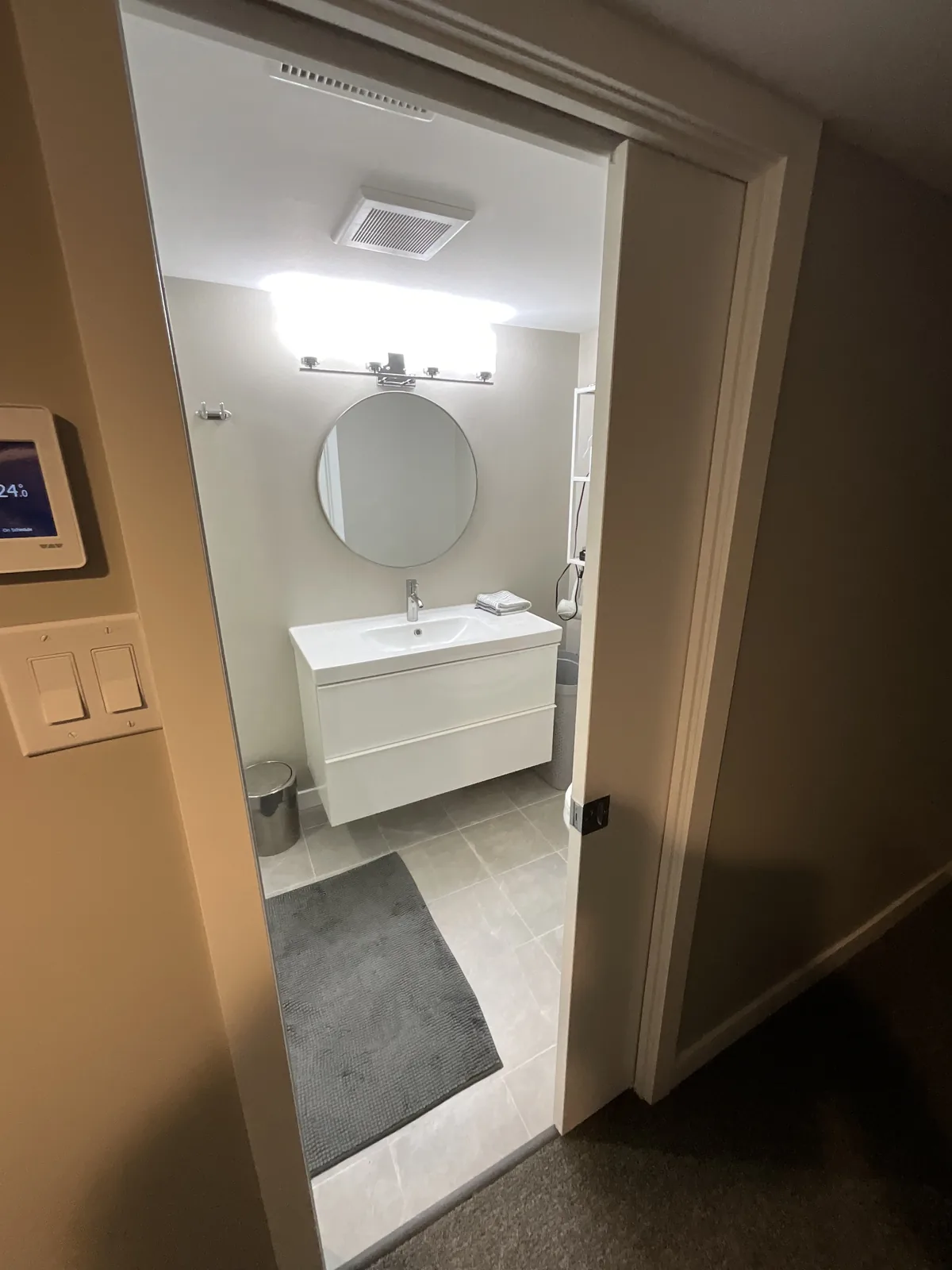The finished room seen from the doorway