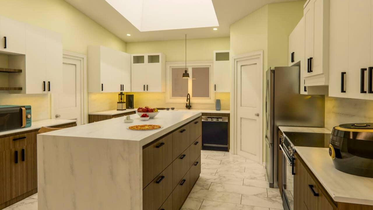 12 3D Rendering of Kitchen